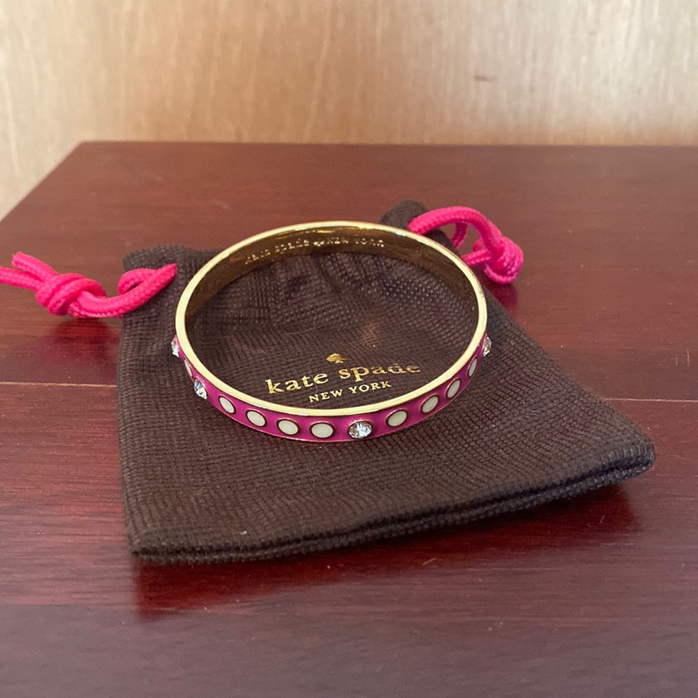 Kate Spade Magenta Bangle Bracelet with bag